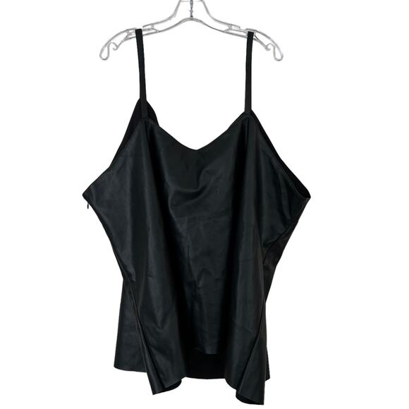 Universal Standard Black Faux Leather Tank Top Sz 3XL - Picture 5 of 6